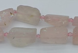 CNG5551 15.5 inches 10*15mm - 15*20mm nuggets rose quartz beads