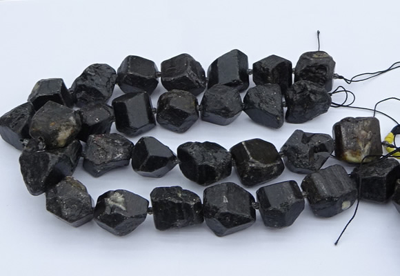 CNG5557 15.5 inches 18*22mm - 22*25mm nuggets black tourmaline beads