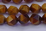 CNG5577 15.5 inches 8mm faceted nuggets yellow tiger eye beads