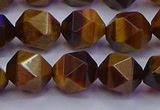 CNG5578 15.5 inches 10mm faceted nuggets yellow tiger eye beads