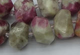 CNG5583 12*16mm - 15*20mm faceted nuggets pink tourmaline beads