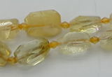 CNG5604 15.5 inches 8*12mm - 13*18mm faceted nuggets citrine beads