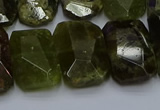 CNG5624 15.5 inches 15*20mm - 18*25mm faceted freeform green garnet beads