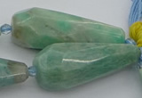 CNG5638 15.5 inches 15*35mm - 18*45mm faceted teardrop amazonite beads