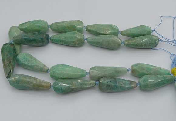 CNG5638 15.5 inches 15*35mm - 18*45mm faceted teardrop amazonite beads