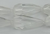 CNG5646 15*35mm - 18*45mm faceted teardrop white crystal beads