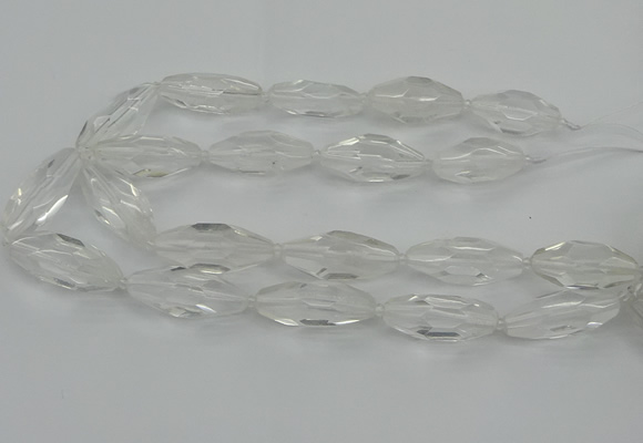 CNG5647 15.5 inches 15*35mm - 18*40mm faceted rice white crystal beads