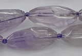 CNG5651 15.5 inches 15*35mm - 18*40mm faceted rice amethyst beads