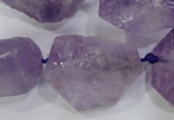 CNG569 20*30mm - 25*40mm faceted nuggets amethyst gemstone beads