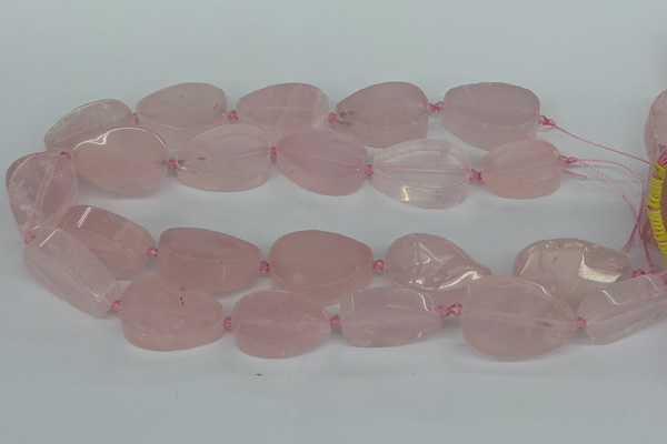 CNG5705 15.5 inches 22*30mm - 28*35mm freeform rose quartz beads