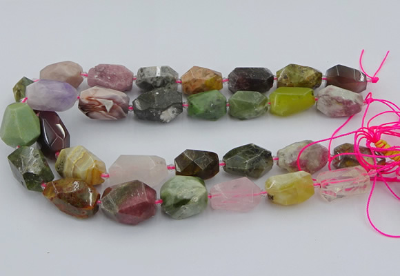 CNG5739 12*16mm - 15*25mm faceted nuggets mixed gemstone beads