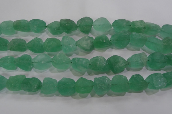 CNG575 15.5 inches 16*18mm nuggets green fluorite gemstone beads