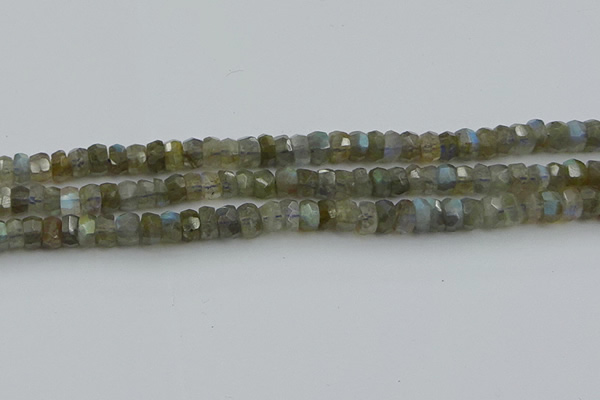 CNG5751 15.5 inches 5*7mm faceted nuggets labradorite beads