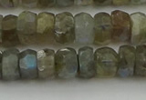 CNG5752 15.5 inches 6*9mm faceted nuggets labradorite beads