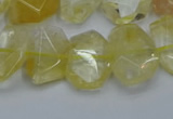 CNG5772 15.5 inches 12*16mm - 15*20mm faceted freeform citrine beads