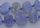 CNG5777 10*14mm - 12*16mm faceted freeform blue lace agate beads