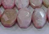 CNG5778 13*18mm - 15*20mm faceted freeform natural pink opal beads