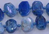 CNG5788 10*14mm - 12*16mm faceted freeform apatite beads