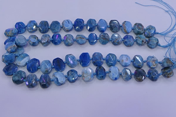 CNG5788 10*14mm - 12*16mm faceted freeform apatite beads