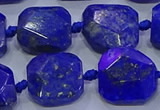 CNG5815 15.5 inches 10*12mm - 10*14mm faceted freeform lapis lazuli beads