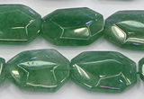 CNG5855 15*20mm - 20*25mm faceted freeform green strawberry quartz beads