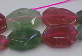 CNG5857 15*20mm - 20*25mm faceted freeform mixed strawberry quartz beads