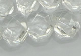 CNG5860 15.5 inches 8*12mm - 12*16mm faceted freeform white crystal beads