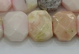 CNG5873 8*12mm - 12*16mm faceted freeform natural pink opal beads