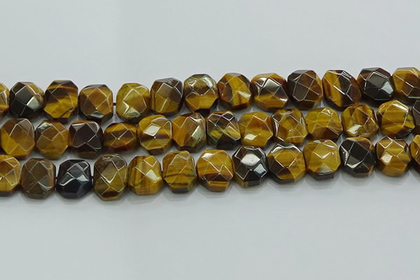 CNG5875 8*12mm - 12*16mm faceted freeform yellow tiger eye beads