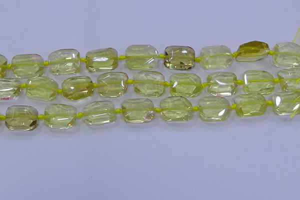 CNG5881 15.5 inches 10*14mm - 12*16mm faceted freeform lemon quartz beads