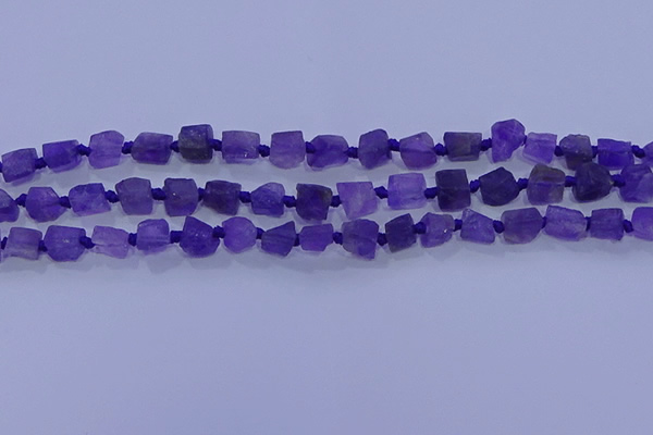 CNG5902 15.5 inches 4*6mm - 6*10mm nuggets rough amethyst beads