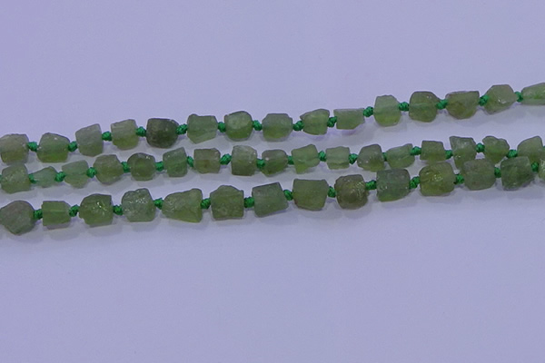 CNG5909 15.5 inches 4*6mm - 6*10mm nuggets rough green apatite beads