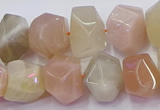 CNG5930 10*14mm - 13*18mm faceted nuggets rainbow moonstone beads