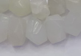 CNG5931 10*14mm - 13*18mm faceted nuggets white moonstone beads