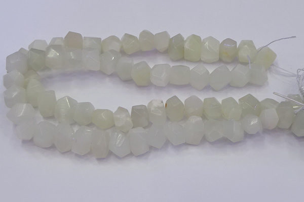 CNG5931 10*14mm - 13*18mm faceted nuggets white moonstone beads