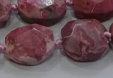 CNG5934 10*14mm - 12*16mm faceted freeform rhodochrosite beads