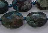 CNG5940 10*14mm - 12*16mm faceted freeform chrysocolla beads