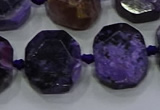 CNG5944 10*14mm - 12*16mm faceted freeform charoite beads