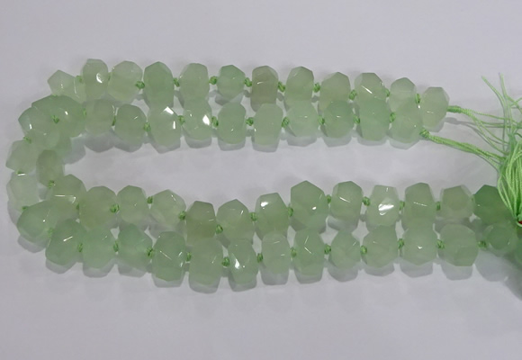 CNG6017 15.5 inches 10*14mm - 12*16mm faceted nuggets white jade beads