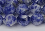 CNG6031 15.5 inches 12mm faceted nuggets blue spot stone beads