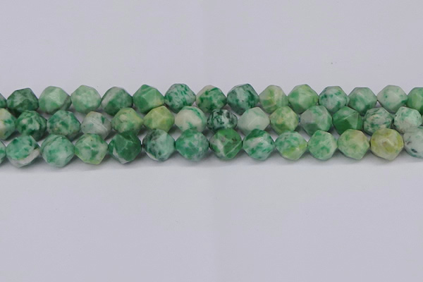 CNG6046 15.5 inches 12mm faceted nuggets Qinghai jade beads