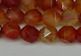 CNG6087 15.5 inches 8mm faceted nuggets red agate beads