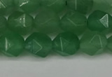 CNG6101 15.5 inches 8mm faceted nuggets green aventurine beads