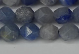 CNG6102 15.5 inches 8mm faceted nuggets blue aventurine beads