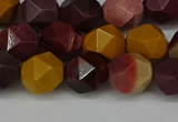 CNG6106 15.5 inches 8mm faceted nuggets mookaite gemstone beads