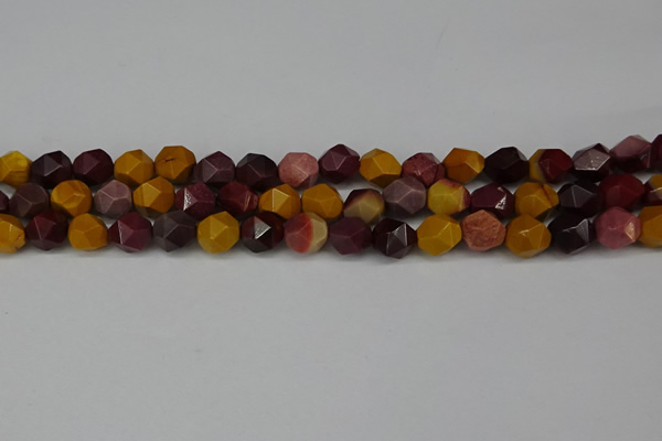 CNG6106 15.5 inches 8mm faceted nuggets mookaite gemstone beads