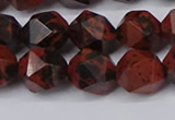 CNG6107 15.5 inches 8mm faceted nuggets mahogany obsidian beads