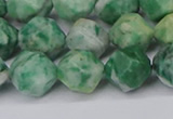 CNG6116 15.5 inches 8mm faceted nuggets Qinghai jade beads