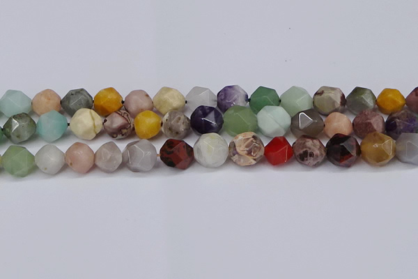 CNG6130 15.5 inches 8mm faceted nuggets mixed gemstone beads