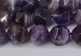 CNG6165 15.5 inches 10mm faceted nuggets dogtooth amethyst beads